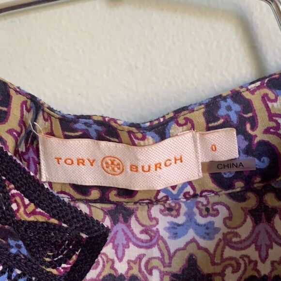 Tory Burch Printed Vneck Tunic Size 0 - Picture 4 of 6